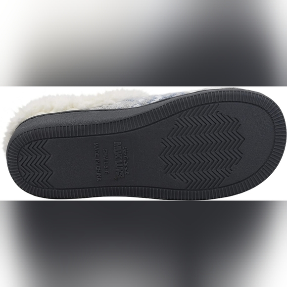 Nwt Muk Luks Women's Knit Clog Slipper With Faux Fur Trim ♥️ Winter - Picture 3 of 4